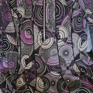 Modern ZIPPER Office Dress Blouse Shirt Purple Black